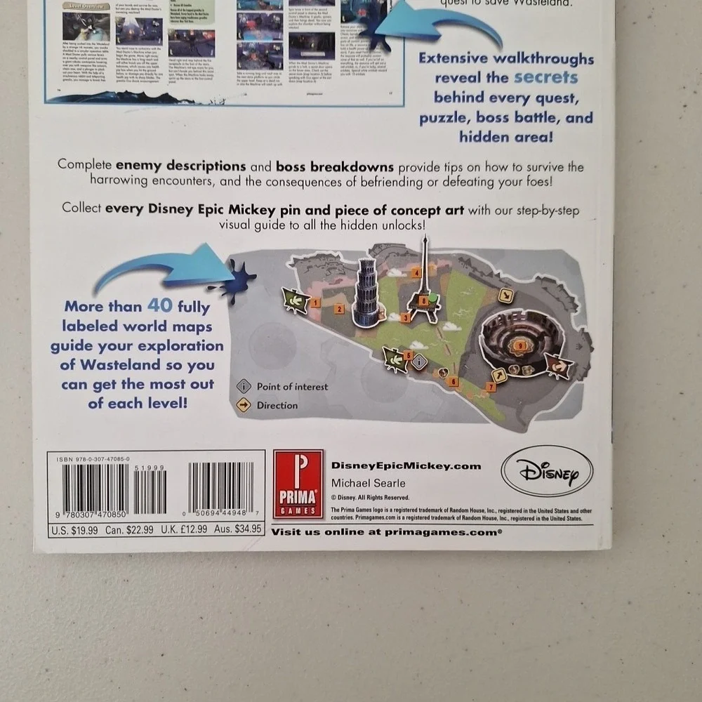 Disney Epic Mickey Prima Official Game Guide Book